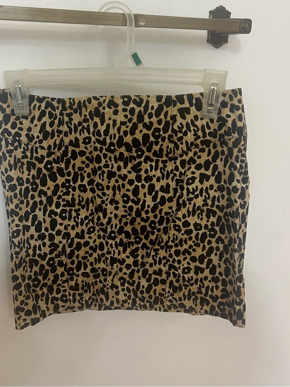 Forever 21 Leopard Print Mini Skirt - Black and Tan